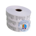 Nylon taffeta coated pattern care size label for clothing